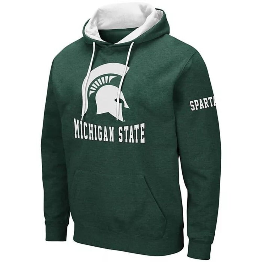 Men's Colosseum Michigan State Spartans Anvil Pullover Sweatshirt XL